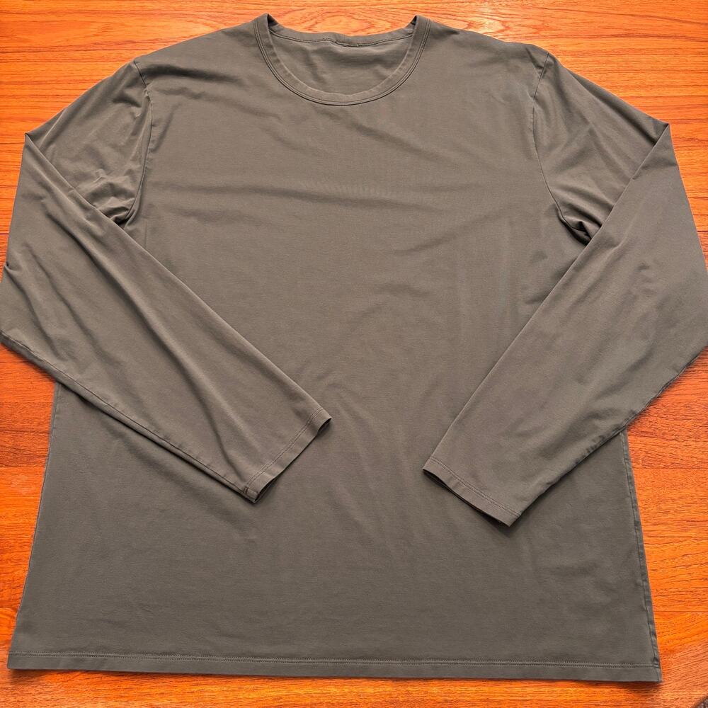 Lululemon Men's Olive Green Long Sleeve Shirt Size XL